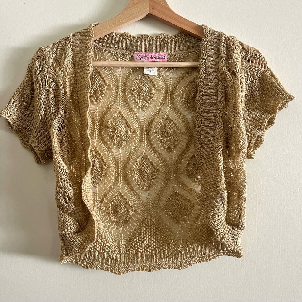 Y2K Vintage Minded Cropped Cardigan